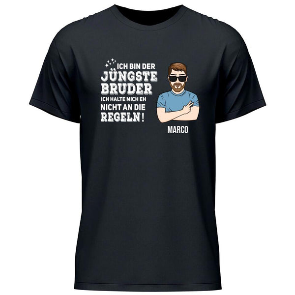 Bruder halte mich eh nicht an die Regeln - Personalisierbares T-Shirt