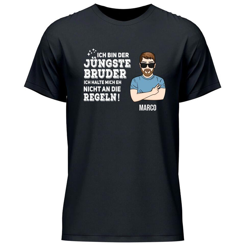 Bruder halte mich eh nicht an die Regeln - Personalisierbares T-Shirt