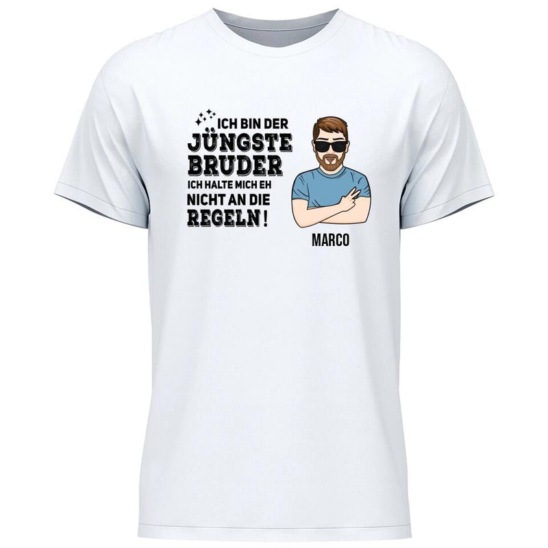 Bruder halte mich eh nicht an die Regeln - Personalisierbares T-Shirt