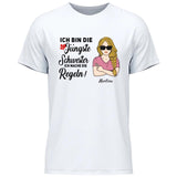 Schwester halte mich eh nicht an die Regeln - Personalisierbares T-Shirt