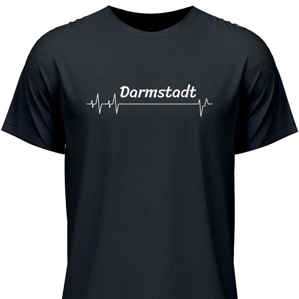 Lieblingsstadt Herzschlag - Personalisierbares T-Shirt