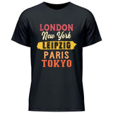 London, New York, Paris, Tokyo - Personalisierbares T-Shirt