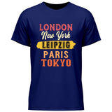 London, New York, Paris, Tokyo - Personalisierbares T-Shirt