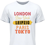 London, New York, Paris, Tokyo - Personalisierbares T-Shirt