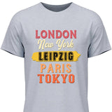 London, New York, Paris, Tokyo - Personalisierbares T-Shirt