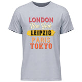 London, New York, Paris, Tokyo - Personalisierbares T-Shirt