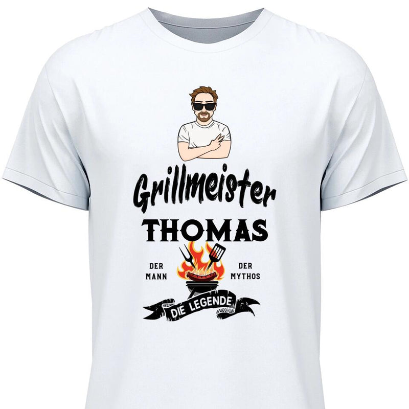 Grillmeister Die Legende - Personalisierbares T-Shirt