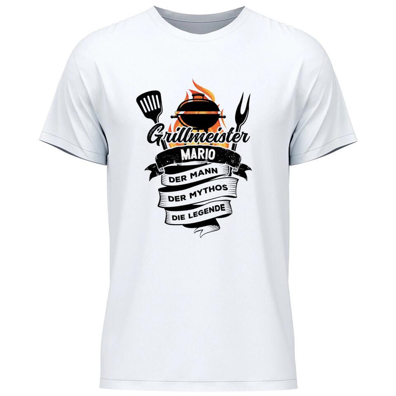 Grillmeister, Mann, Mythos, Legende - Personalisierbares T-Shirt