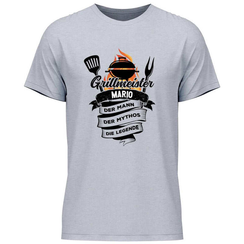 Grillmeister, Mann, Mythos, Legende - Personalisierbares T-Shirt