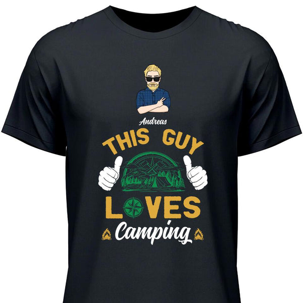 This Guy loves Camping - Personalisierbares T-Shirt