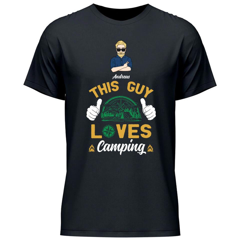 This Guy loves Camping - Personalisierbares T-Shirt