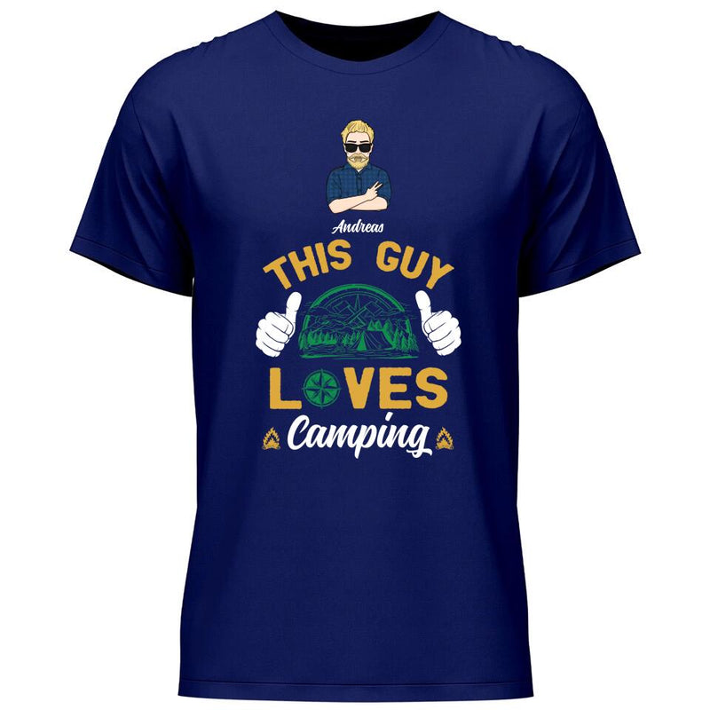 This Guy loves Camping - Personalisierbares T-Shirt