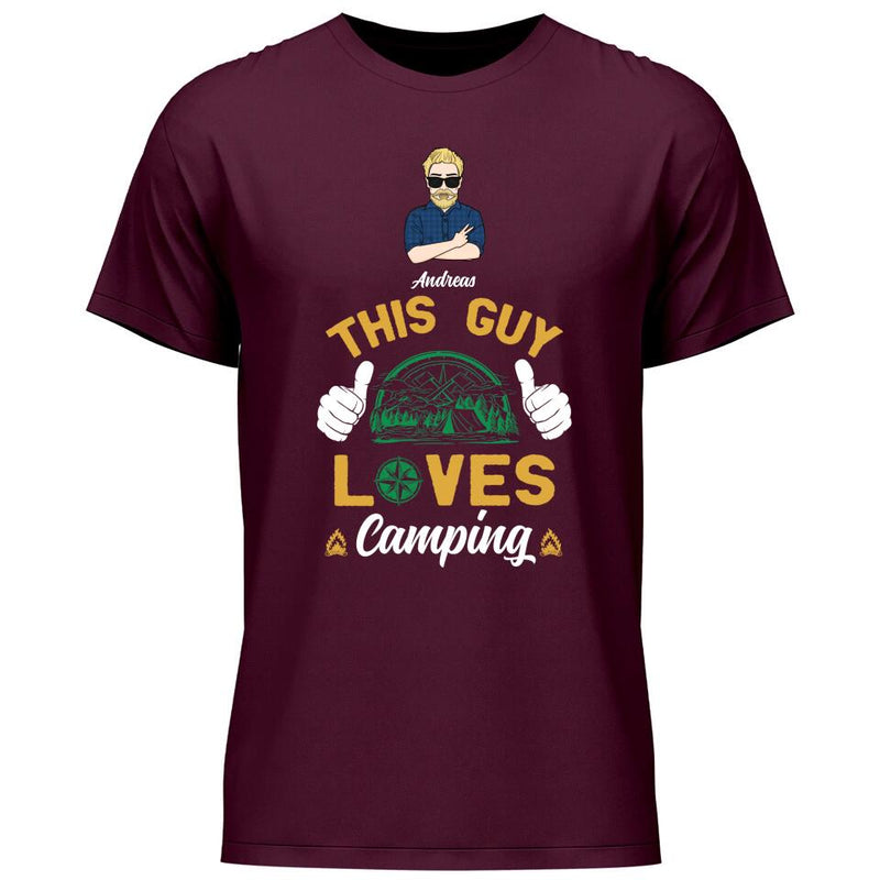 This Guy loves Camping - Personalisierbares T-Shirt