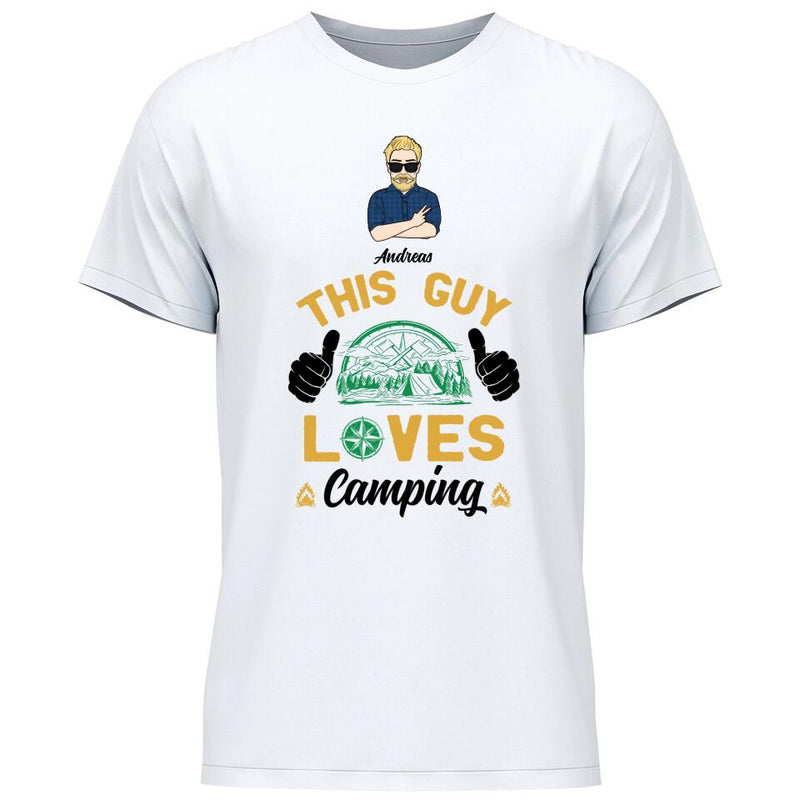 This Guy loves Camping - Personalisierbares T-Shirt