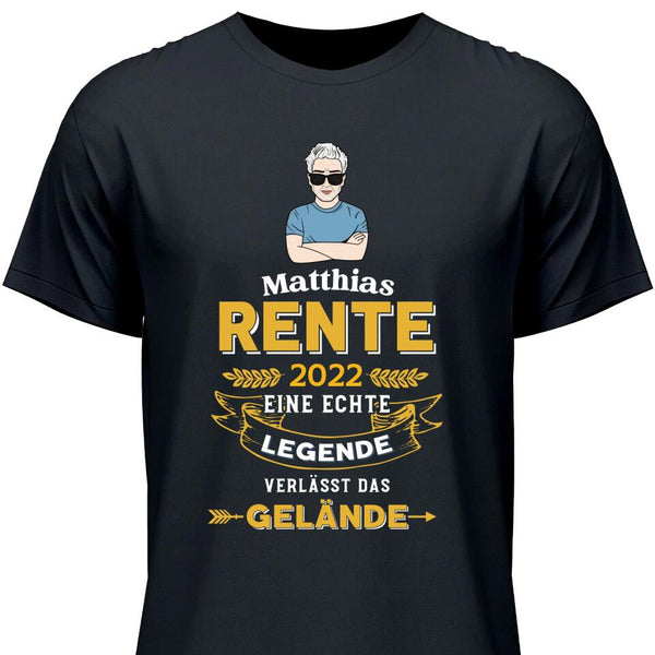 Legende verlässt das Gelände - Personalisierbares T-Shirt