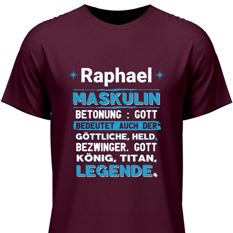 Name Bedeutung - Personalisierbares T-Shirt