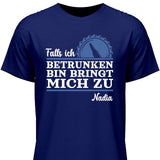 Falls ich zu betrunken bin 1 - Personalisierbares T-Shirt