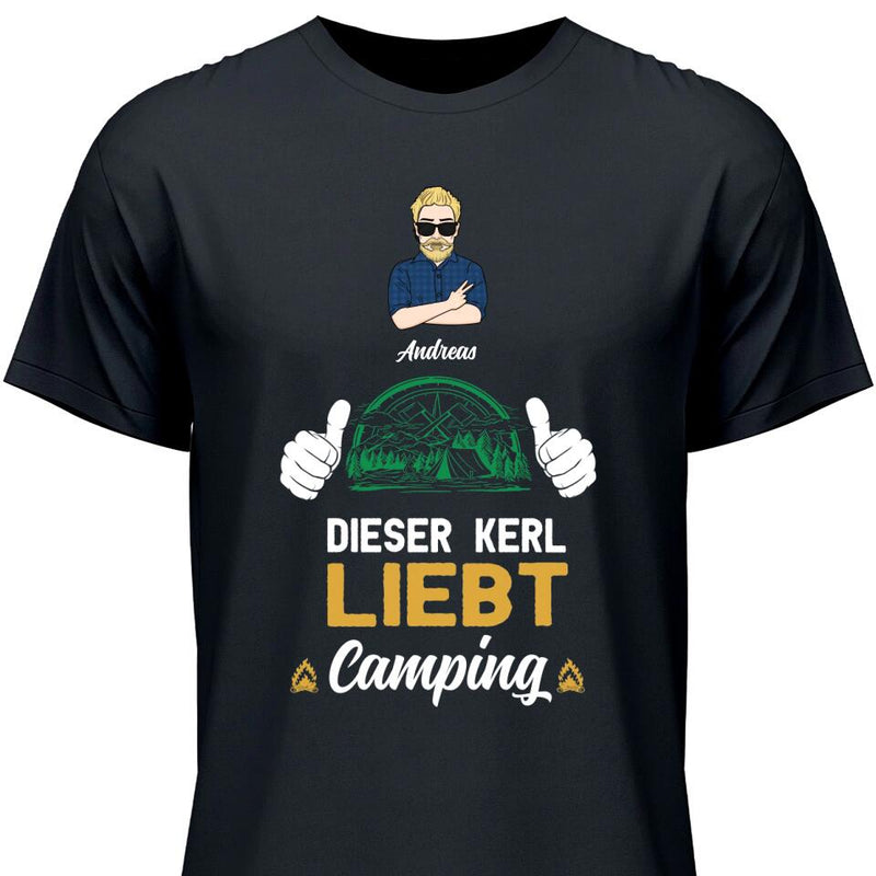 Liebt Camping - Personalisierbares T-Shirt