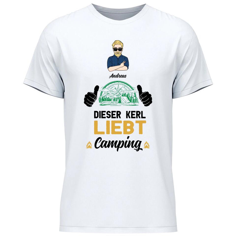 Liebt Camping - Personalisierbares T-Shirt