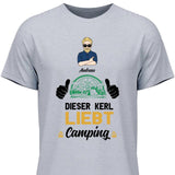 Liebt Camping - Personalisierbares T-Shirt