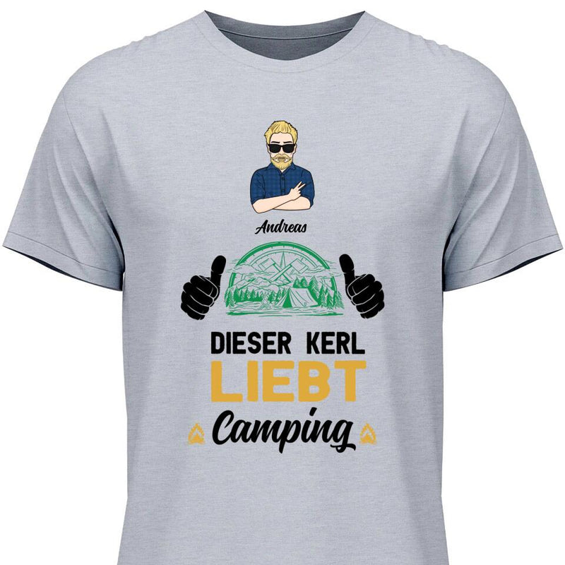 Liebt Camping - Personalisierbares T-Shirt