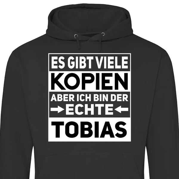 Der/Die Echte - Personalisierbarer Hoodie (Unisex)