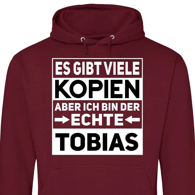 Der/Die Echte - Personalisierbarer Hoodie (Unisex)