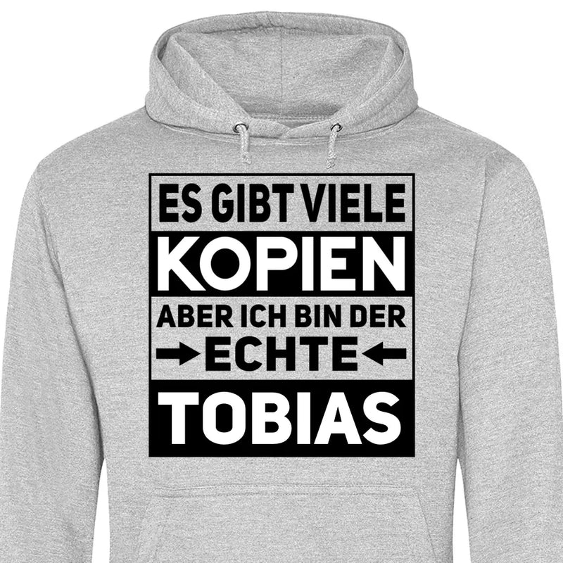 Der/Die Echte - Personalisierbarer Hoodie (Unisex)