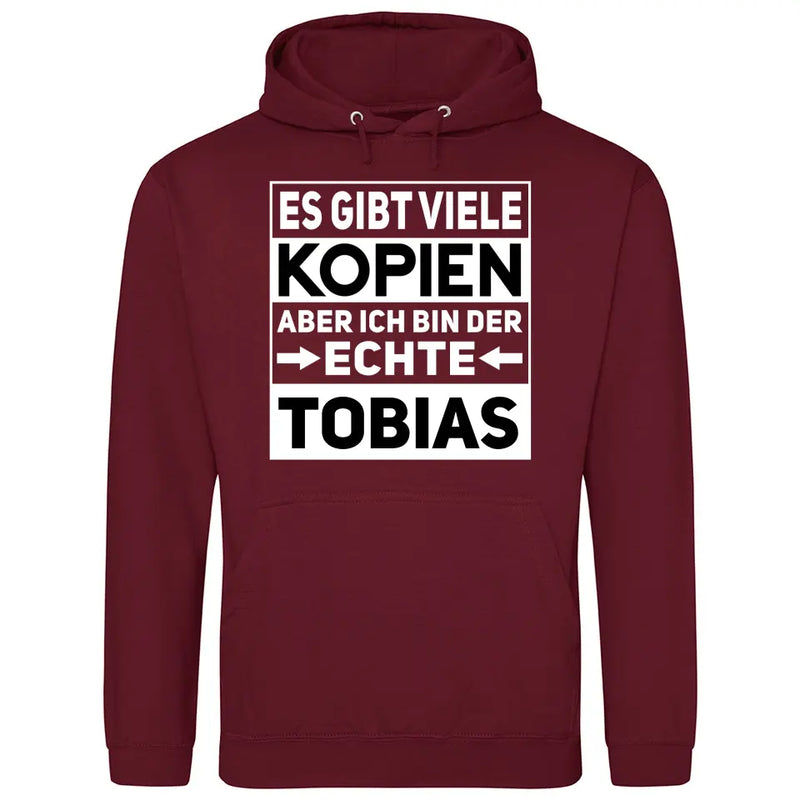 Der/Die Echte - Personalisierbarer Hoodie (Unisex)