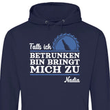 Falls ich zu betrunken bin 1 - Personalisierbarer Hoodie (Unisex)