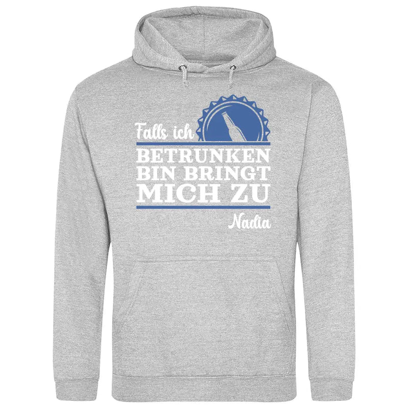 Falls ich zu betrunken bin 1 - Personalisierbarer Hoodie (Unisex)