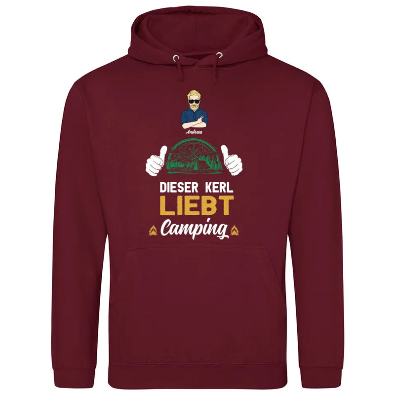 Liebt Camping - Personalisierbarer Hoodie (Unisex)