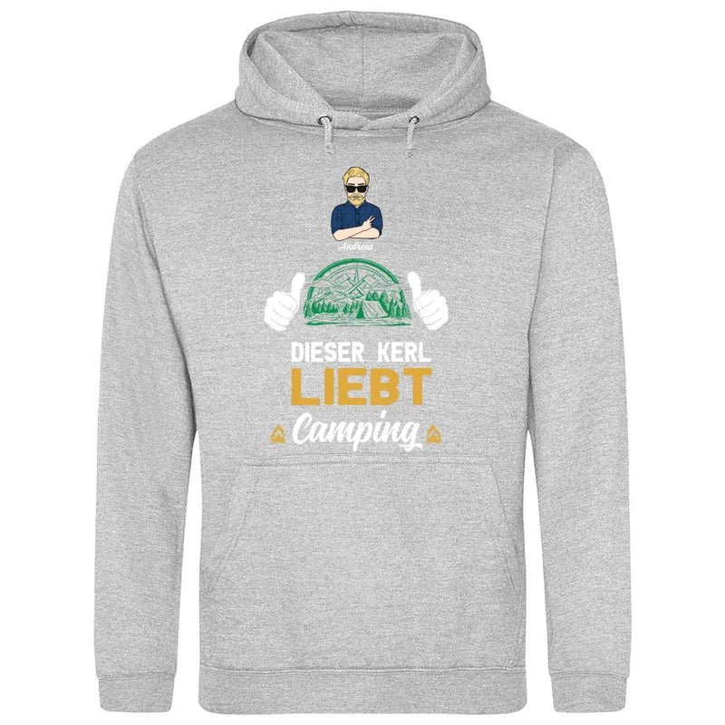 Liebt Camping - Personalisierbarer Hoodie (Unisex)