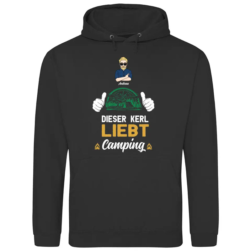 Liebt Camping - Personalisierbarer Hoodie (Unisex)