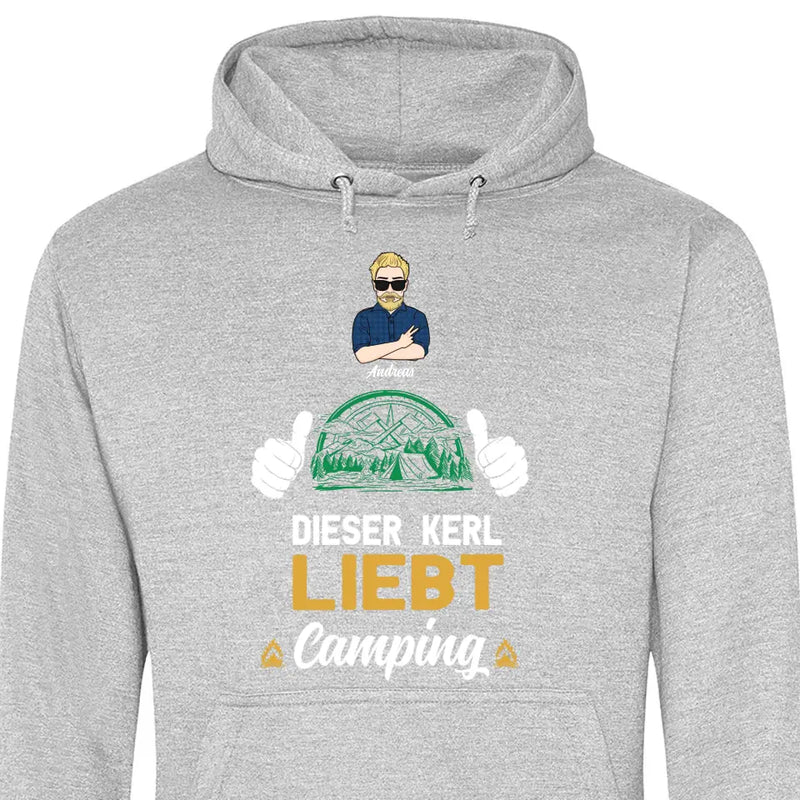 Liebt Camping - Personalisierbarer Hoodie (Unisex)