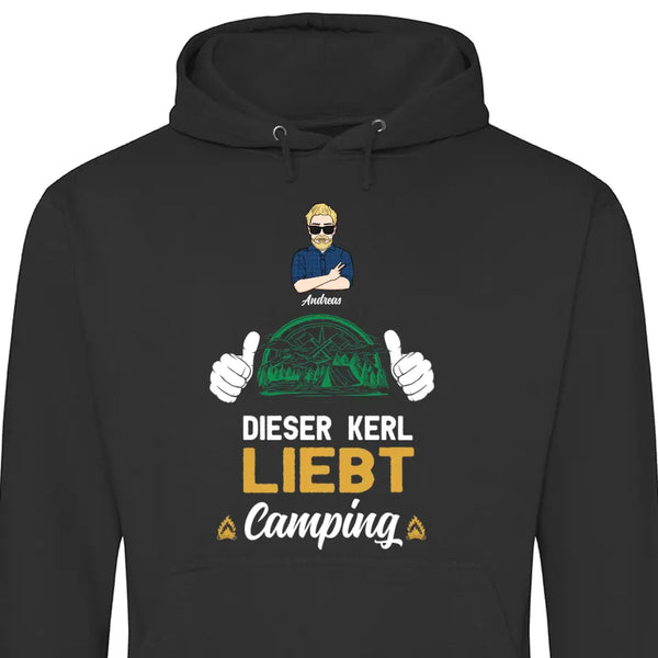 Liebt Camping - Personalisierbarer Hoodie (Unisex)