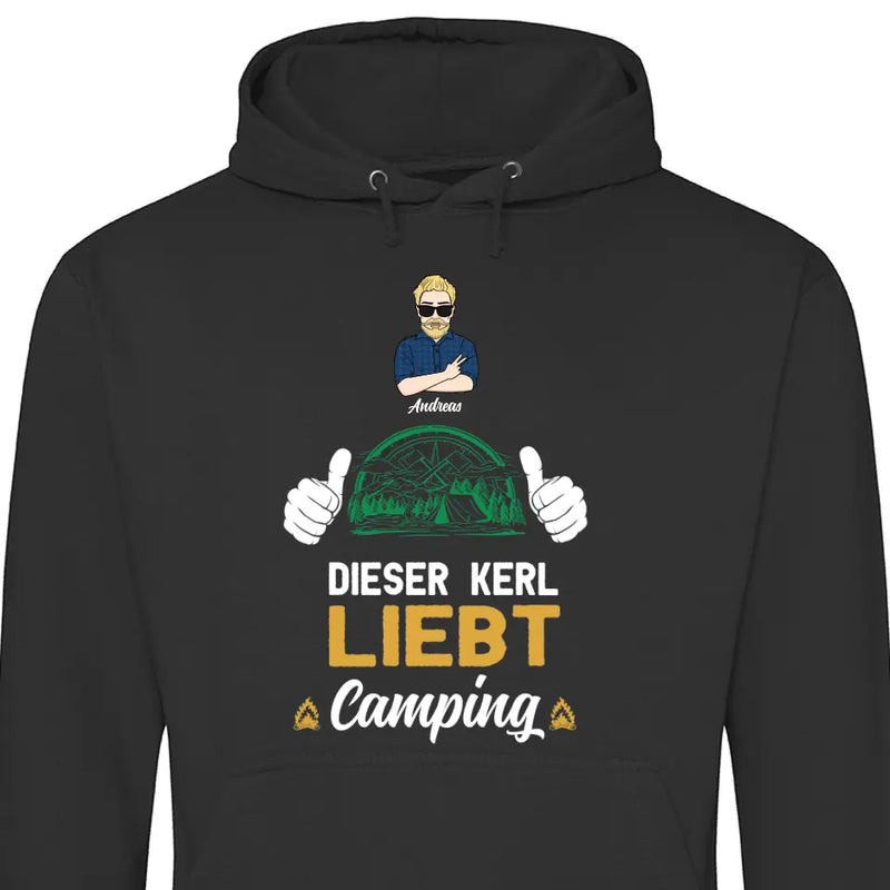 Liebt Camping - Personalisierbarer Hoodie (Unisex)