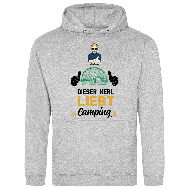 Liebt Camping - Personalisierbarer Hoodie (Unisex)