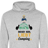 Liebt Camping - Personalisierbarer Hoodie (Unisex)