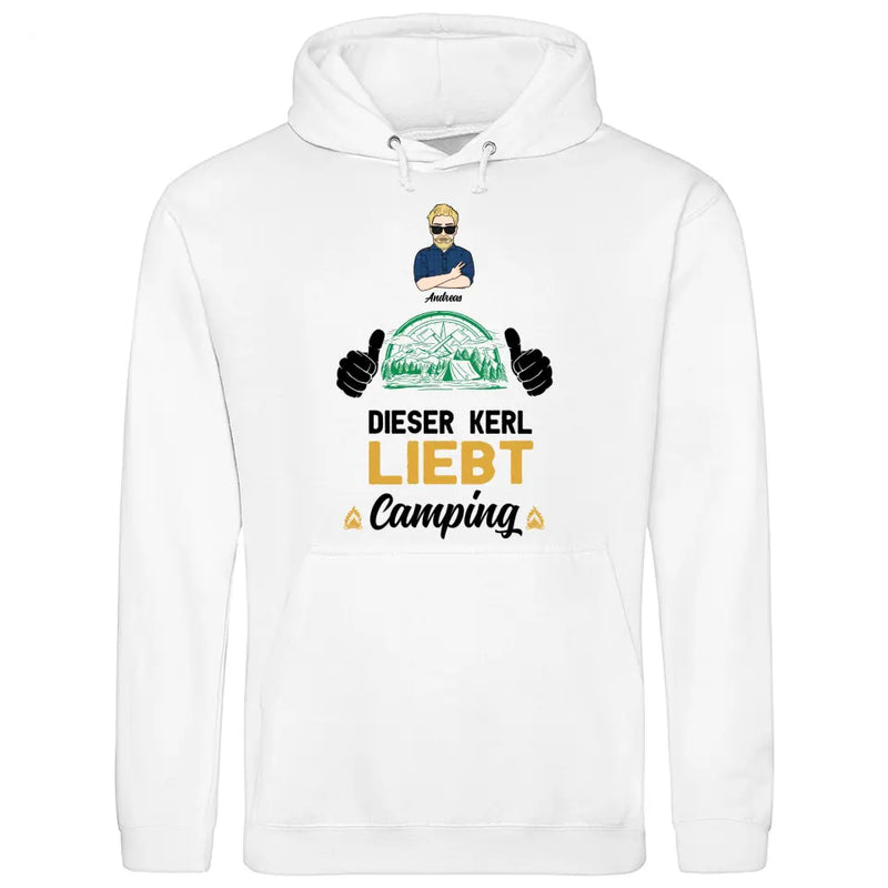 Liebt Camping - Personalisierbarer Hoodie (Unisex)