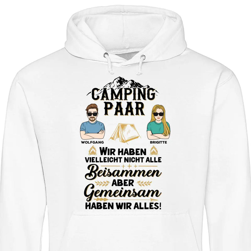 Camping Paar - Personalisierbarer Hoodie (Unisex)