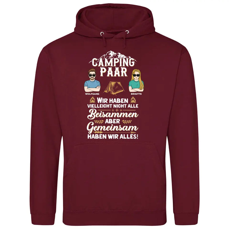 Camping Paar - Personalisierbarer Hoodie (Unisex)