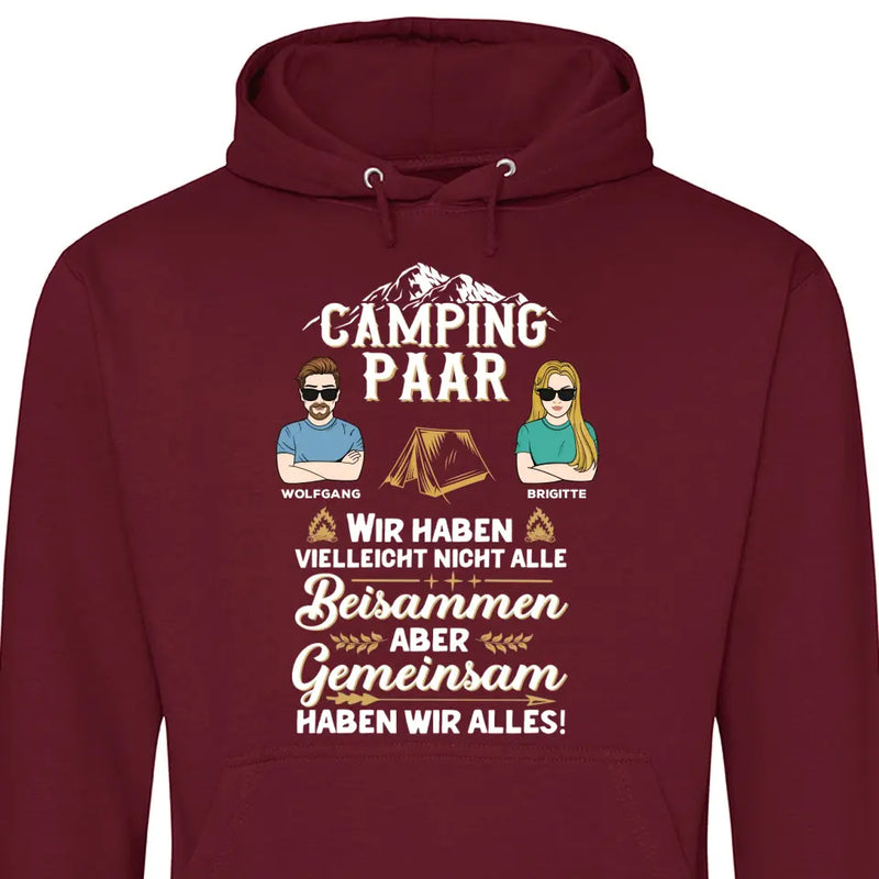 Camping Paar - Personalisierbarer Hoodie (Unisex)