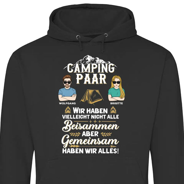 Camping Paar - Personalisierbarer Hoodie (Unisex)