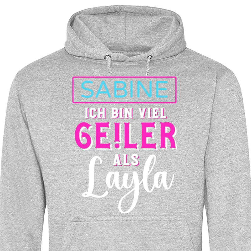 Ge!ler als Layla - Personalisierbarer Hoodie (Unisex)