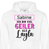 Ge!ler als Layla - Personalisierbarer Hoodie (Unisex)