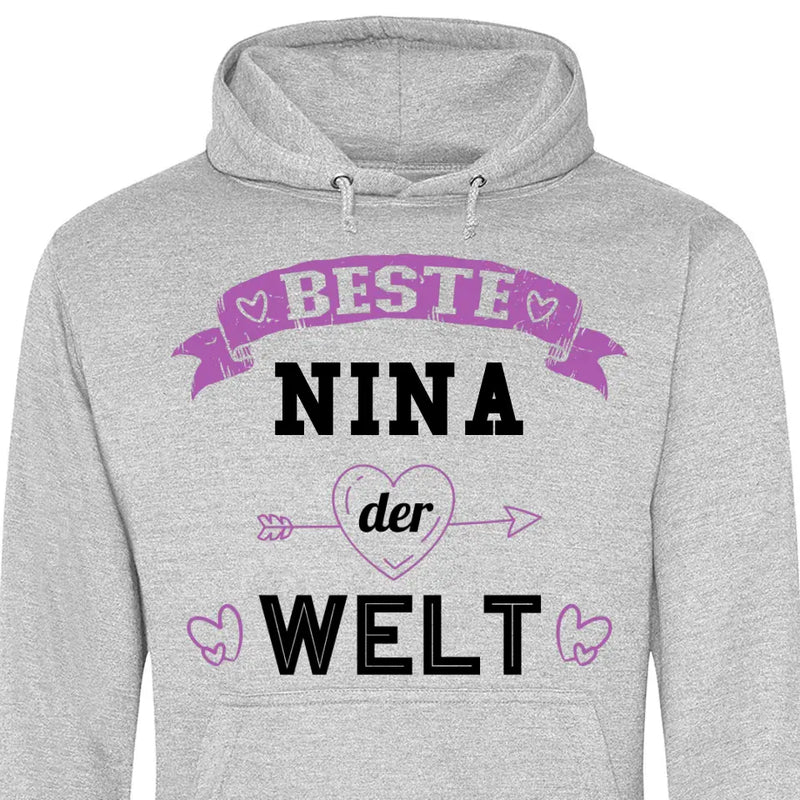 Beste der Welt - Personalisierbarer Hoodie (Unisex)