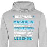 Name Bedeutung - Personalisierbarer Hoodie (Unisex)