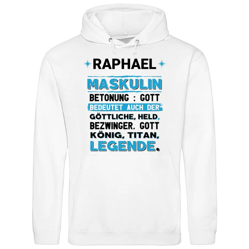 Name Bedeutung - Personalisierbarer Hoodie (Unisex)