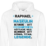 Name Bedeutung - Personalisierbarer Hoodie (Unisex)